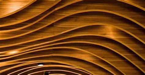 The Wooden Ceiling Creates A Beautiful Sense Of Movement With Its