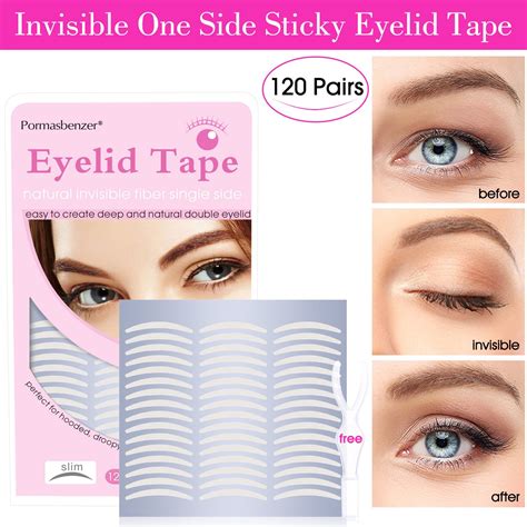 Buy Natural Invisible Fiber Single Side Sticky Eyelid Tape Stickers