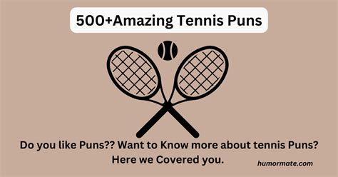 tennis puns and jokes serving up laughter on and off the court