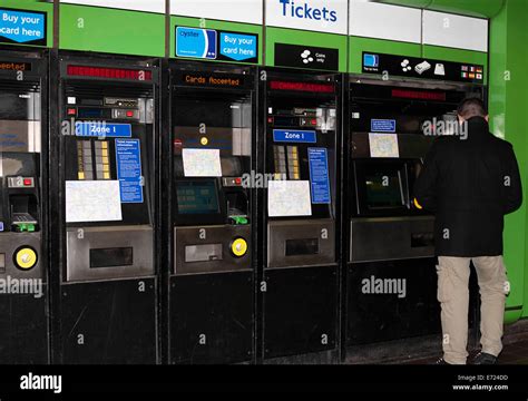 England London Ticket Machine At Charing Cross Underground Station