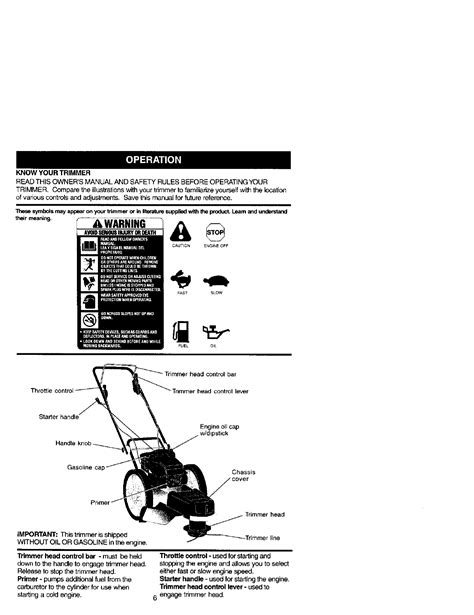 Craftsman User Manual High Wheel Weed Trimmer Manuals And