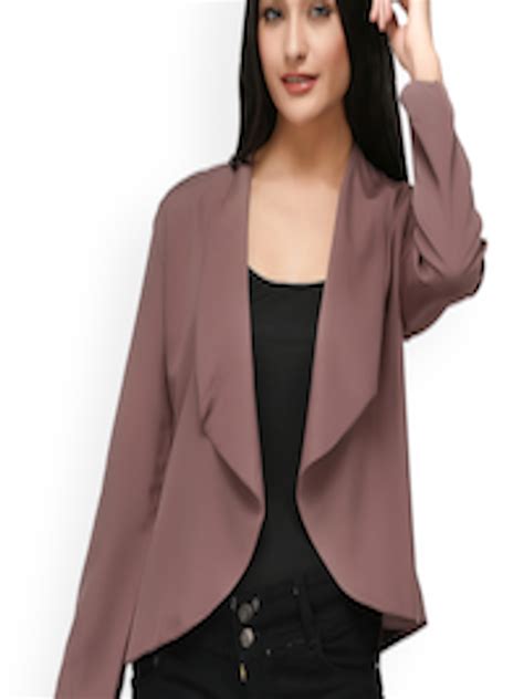 Buy Purys Women Taupe Solid Open Front Shrug Shrug For Women