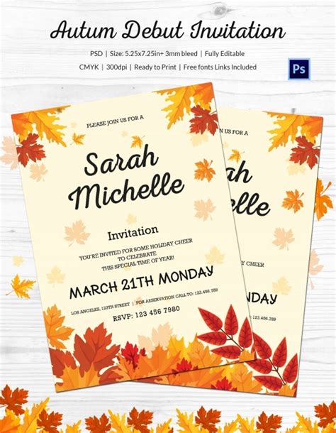 Debut Invitation Template 26 Free Word Pdf Psd Format Download