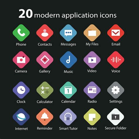 Mobile And Web Application Icon And Logo Design Set 34033925 Vector