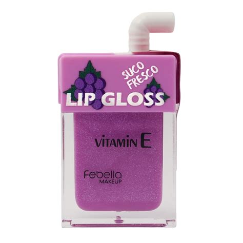 Lip Gloss Suco Fresco E Vitamina E Febella Idm Distribui Es Maquiagens Cosm Ticos Em Atacado