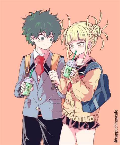 Toga X Deku Enjoying Coffee By Cappuchinoycafe On Twitter Anime