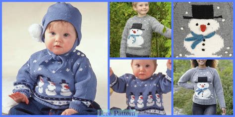 Knit Adorable Snowman Sweater Free Patterns Diy 4 Ever