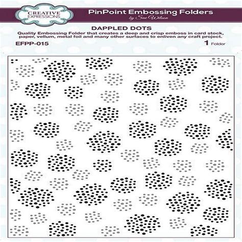 Creative Expressions Pinpoint Embossng Folder 5 34 X 7 12 Dappled Dots