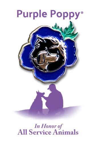 Purple Poppy National Service Animals Monument