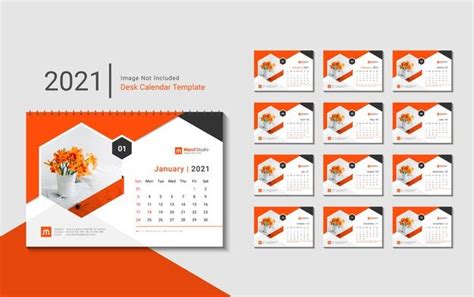 Premium Vector Desk Calendar Template Design For New Year Desk
