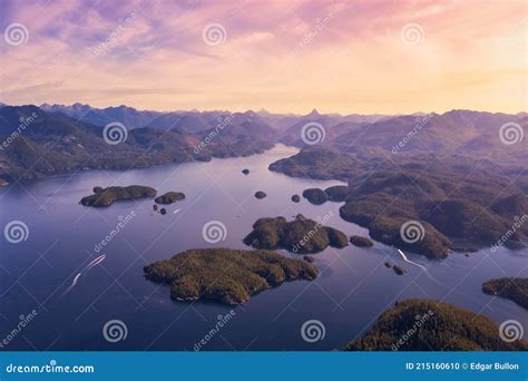 Aerial View Of The West Coast On Vancouver Island Stock Photo Image