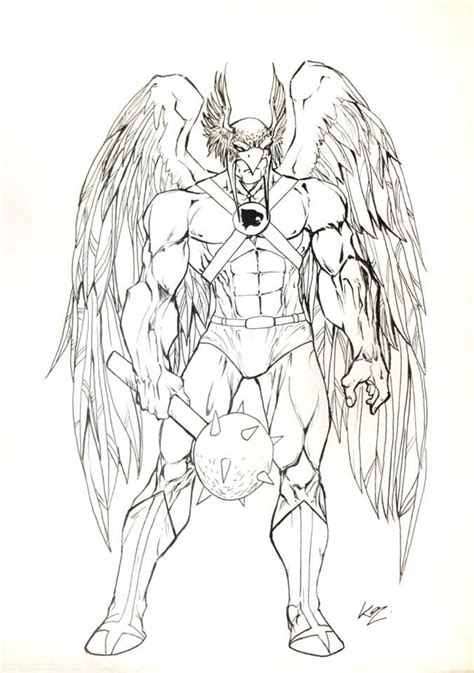 Hawkman Art Drawing Superheroes Comic Book Art Style