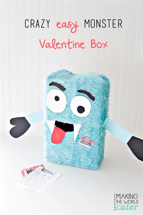 Easy Monster Valentine Box For Classroom Exchanges
