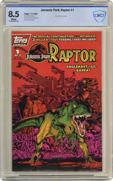 Jurassic Park Raptor 1993 Comic Books Graded By Cbcs