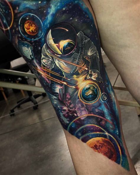 Space Tattoo On Leg Best Tattoo Ideas Gallery Tatuajes De Galaxias