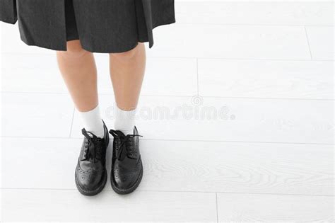 Girl In Stylish School Uniform Indoors Stock Image Image Of Black