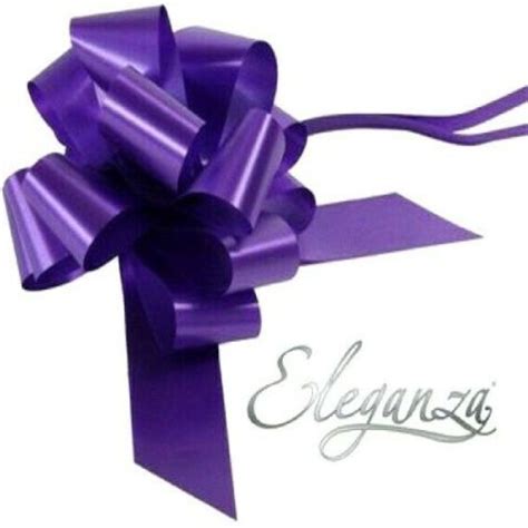 Eleganza Large Pull Bow 50mm Poly Ribbon Purple Pull Bows
