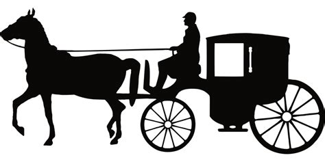 Clip Art Carriage Horse And Buggy Horse Drawn Vehicle Vector Graphics