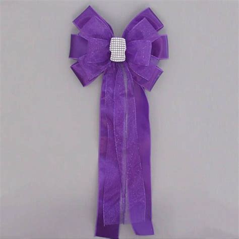 This Purple Sparkle Bling Wedding Bow Is Created With 2 25 Wire Edge