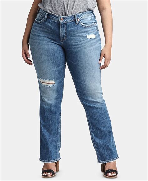 Silver Jeans Co Plus Size Suki Straight Leg Jeans Macys