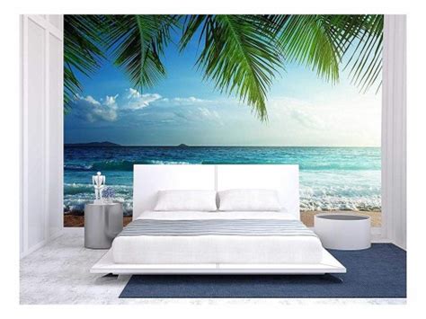 Calm Beach Plain Wall Murals Beautiful Sea Beach Palm Ocean Sunset Hd 1650x1070 Download