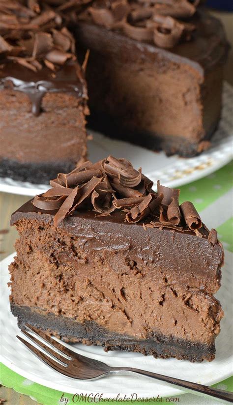 Add cream cheese, melted chocolate, cocoa powder, and sugar to a large bowl and whisk, either by hand or with an electric mixer, until all the ingredients are incorporated. Triple Chocolate Cheesecake with Oreo Crust - OMG ...