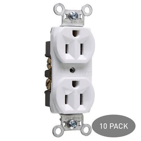 Legrand White 15 Amp Duplex Outlet Commercial 10 Pack In The