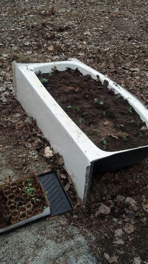 Wooden garden bed diy tutorial from sunset savvy gardening shows you how to make a concrete block raised bed. Reuse of a leaky old bathtub from a remodel. Makes a great ...