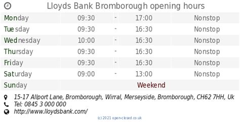 Lloyds Bank Bromborough Opening Times 15 17 Allport Lane Bromborough