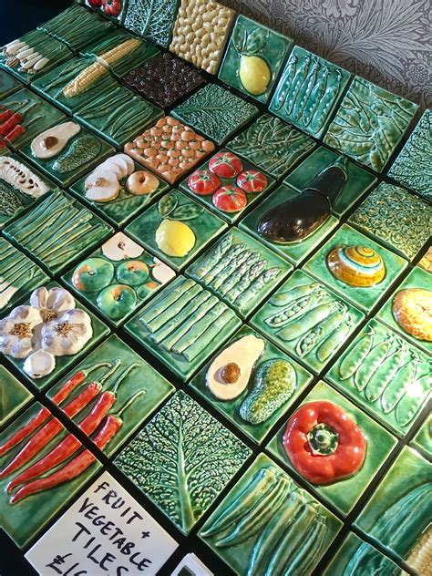 Fruit And Vegetable Tiles Ceramic Tile Art Handmade Ceramic Tiles