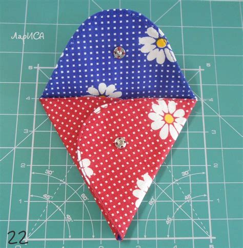 Triangle Folding Pouch Tutorial Free