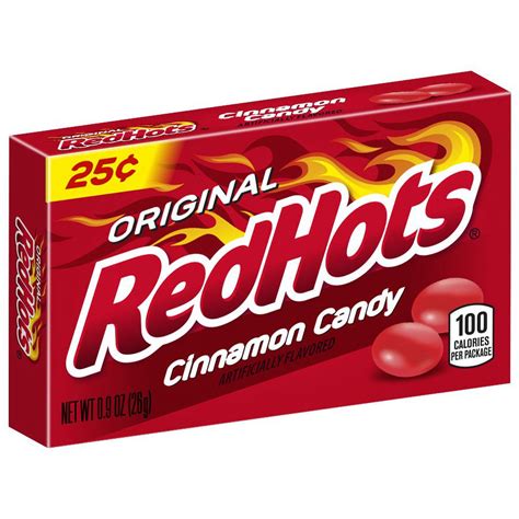 Red Hots Cinnamon Flavored Candy 09oz Box Of 24