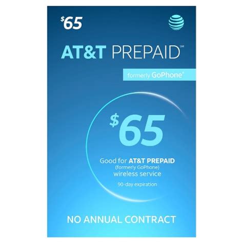 Nationwide prepaid cell phone service provider with low rates, flexible plans, and exceptional customer service. AT&T $65 Prepaid Phone Card (Email Delivery) : Target