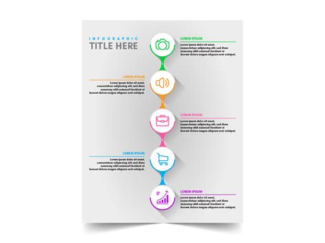 5 Steps Vertical Timeline Infographics Uplabs