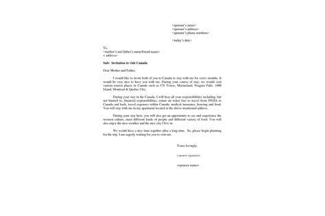 Sample letter embassy checking visa status. canada visitor visa invitation letter example