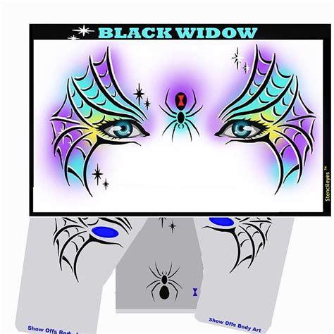 Stencil Eyes Black Widow 04se