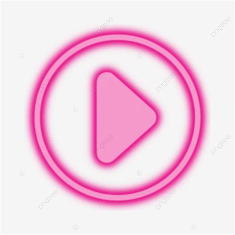 Play Button Clipart Transparent Background Pink Neon Play Button Icon