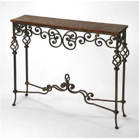 Shop Butler Algiers Wrought Iron Console Table Free Shipping Today