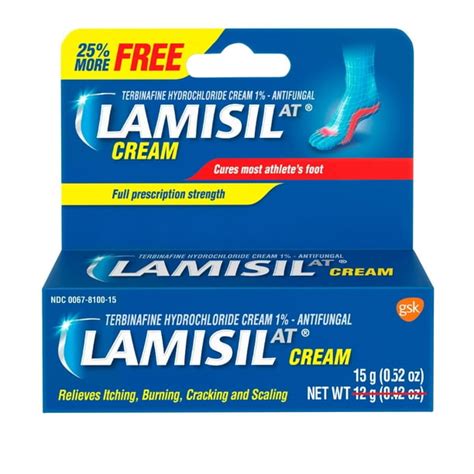 Lamisil At Full Prescription Strength Antifungal Cream For Athletes Foot 52 Ounce Walmart