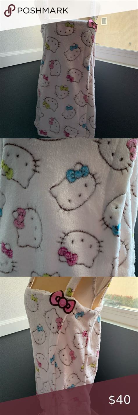 Hello Kitty By Sanrio Sleep Bath Towel Wrap Robe Towel Wrap Hello