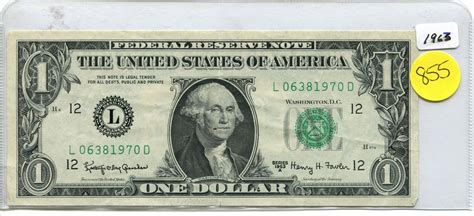 1963 Us One Dollar Bill Schmalz Auctions