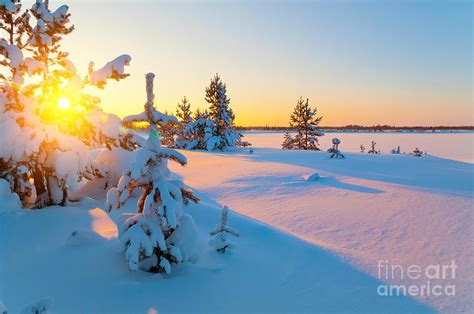 A Colorful Sunset On A Winter Evening Photograph By Leonid Ikan Pixels