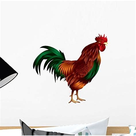 Wallmonkeys Rooster Wall Decal Peel And Stick Graphic 12 In W X 11 In