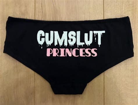Cumslut Princess Glitter Set Knickers Vest Cami Thong Shorts Etsy UK