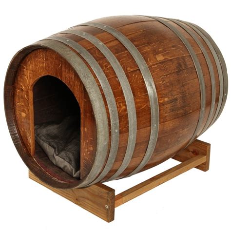 Wine Barrel Kennel Varnish Diy Dog Bed Barrel Dog House