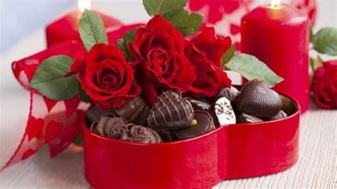 Romantic Red Heart Box Of Chocolate Idea For Valentines Day Gift With Flowers Pioneer Packaging