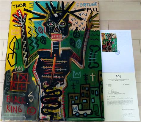 ジャン ミシェル バスキア Jean Michel Basquiat Samo 大型油彩画 バスキア財団販売証明書付属 サイン オイル
