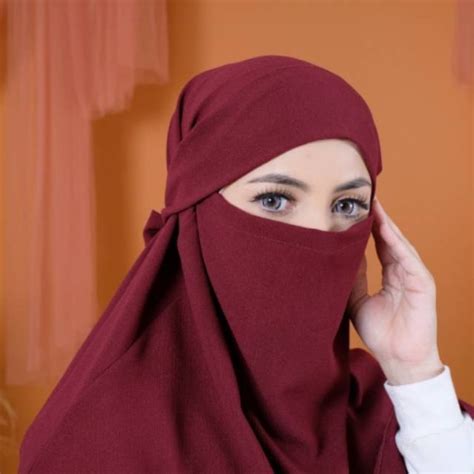 Khimar Niqab Aisya By Laamia Hijab Veil Instant Hijab Shopee Singapore