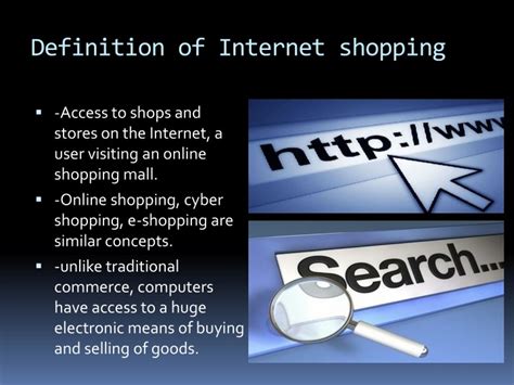 Ppt Definition Of Internet Shopping Powerpoint Presentation Free
