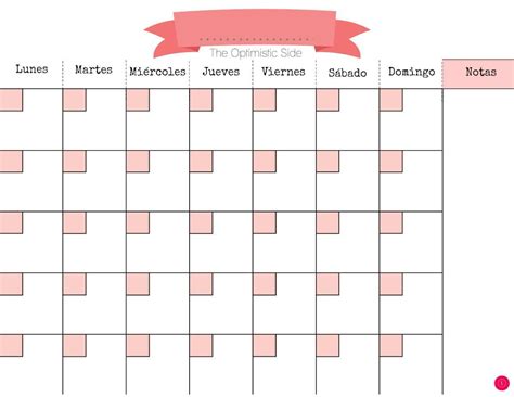 Plantilla Planificacion Mensual Para Imprimir Calendario Aug